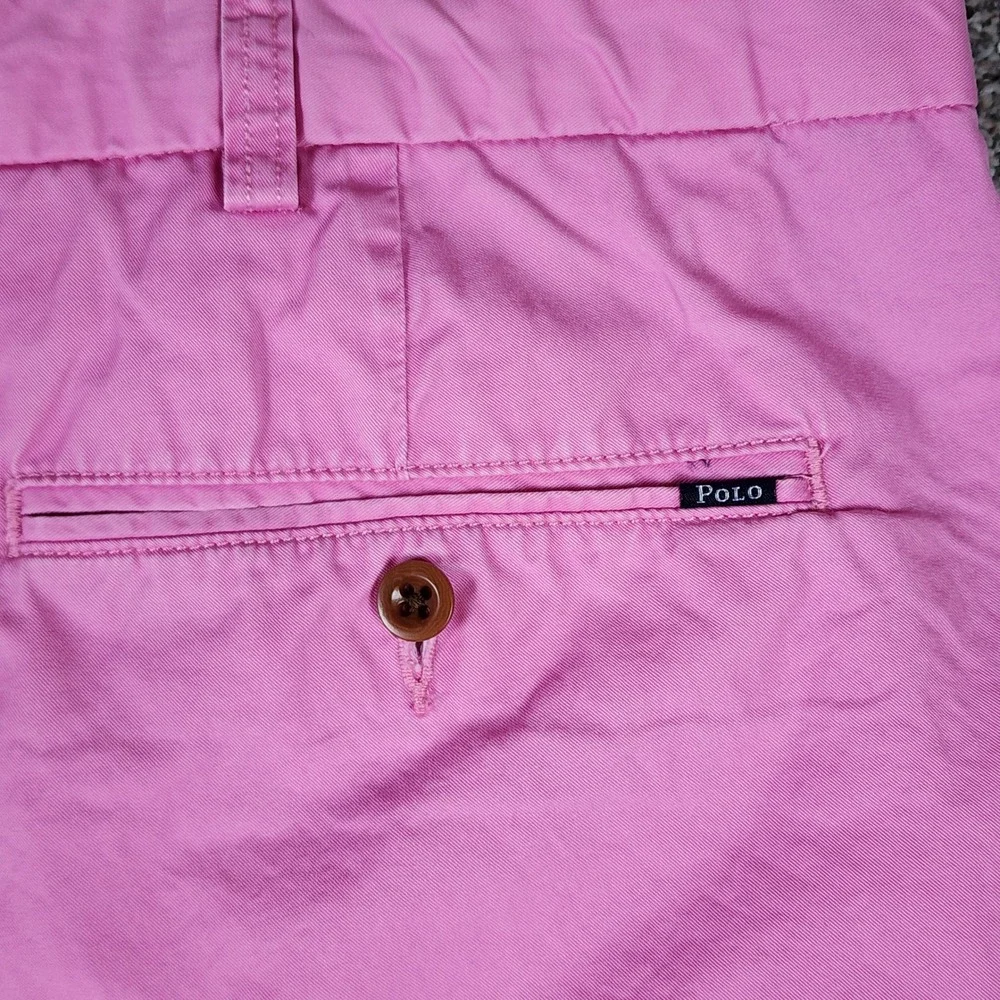 Polo Ralph Lauren Chino Shorts Mens 42 Classic Fit Pima Cotton Pink Excellent